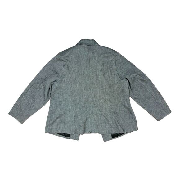 Torrid Textured Double Breast Dark Pearl Grey Blazer Open Front Plus Size 3X New - Picture 5 of 8